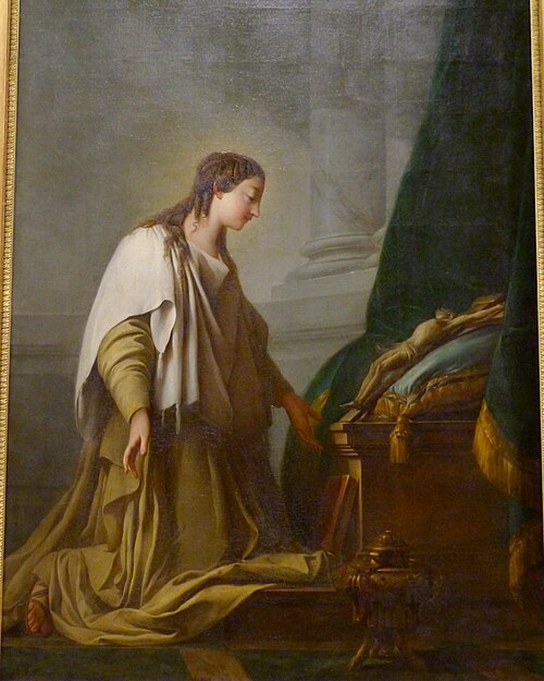 Sainte Elisabeth en oraison, 1755, Louis-Joseph Le Lorrain