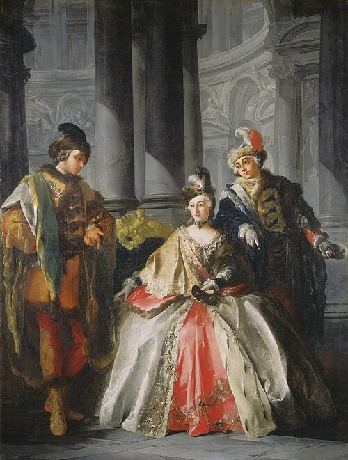 Three Figures Dressed for a Masquerade, 1740, Louis-Joseph Le Lorrain