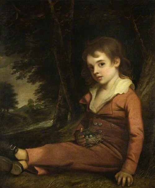 Boy with a bird's nest, , John Hoppner