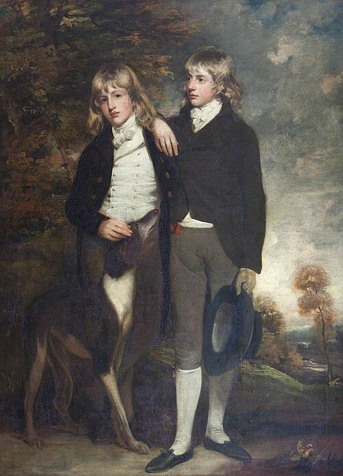 The Hon. John Cust, later 1st Earl Brownlow, GCH, FRS, MP, (1779-1853) (1779-1853) and his Brother t, 1795, John Hoppner