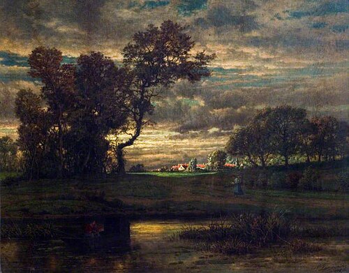 Landscape with a Fisherman and a Boat, 1872, Jean Pierre François Lamorinière