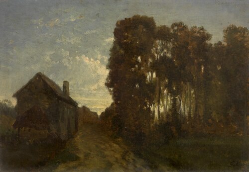 Barbizon at Dusk, 1853, Jean Pierre François Lamorinière