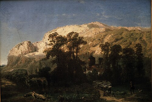 Paysage rocheux à Marche-les-Dames, 1853, Jean Pierre François Lamorinière