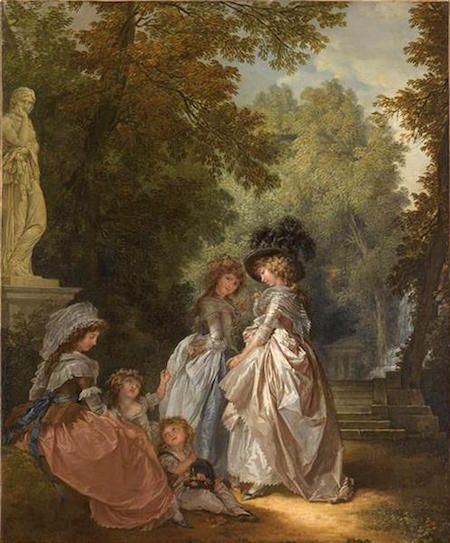 Femmes et enfants dans un parc, 1789, Louis-Roland Trinquesse