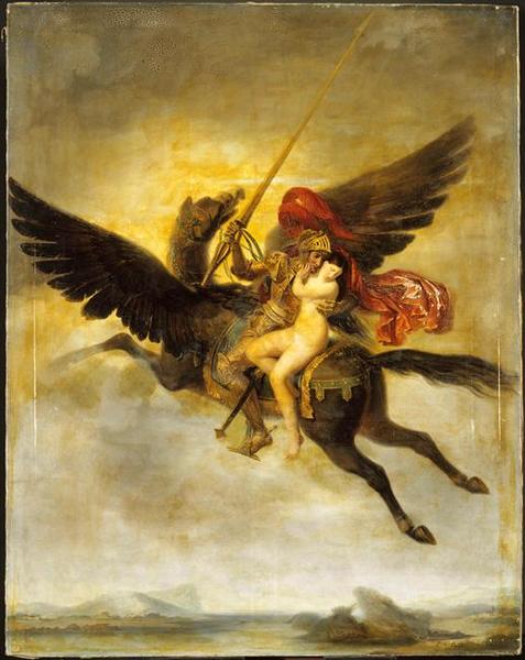Roger délivrant Angélique, 1824, Louis-Édouard Rioult