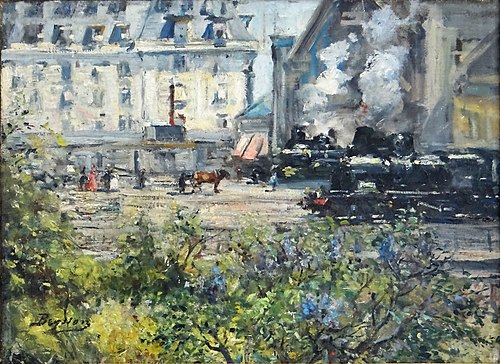 La gare au printemps, 1850, Louis Beysson