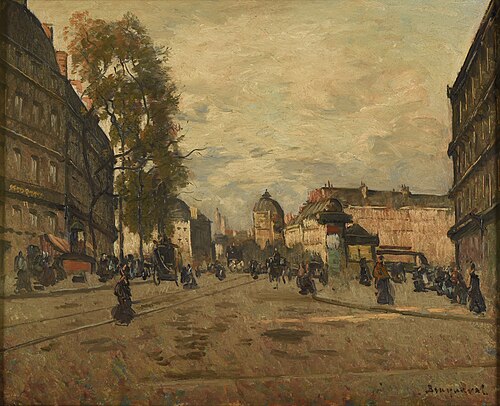 La place Saint-Michel à Paris, 1950, Louis Braquaval