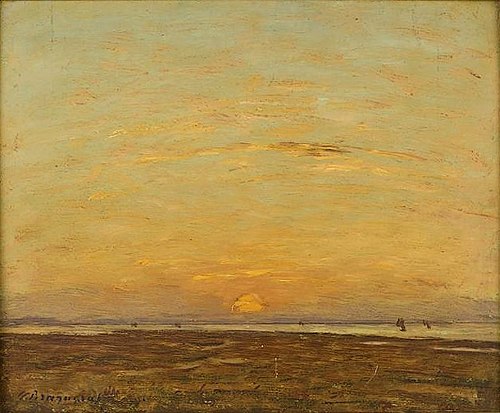 Coucher de soleil en baie de Somme, 1900, Louis Braquaval