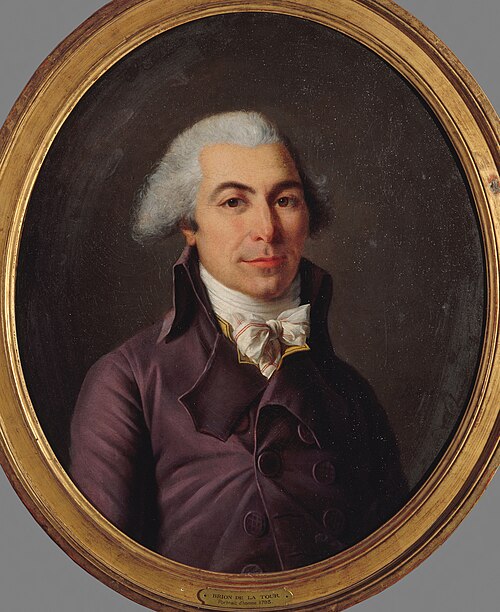 Portrait d'inconnu, d'époque révolutionnaire, 1793, Louis Brion de la Tour