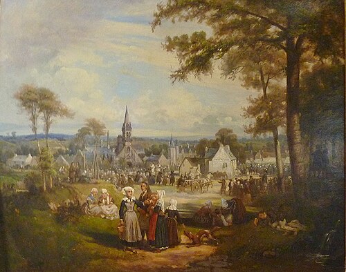 Kermesse bretonne (Notre-Dame-de-Confort)., 1850, Louis Caradec