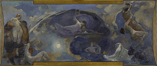 Esquisse pour le Petit Palais, galerie sud : Poésie - Drame, 1910, Alfred Philippe Roll