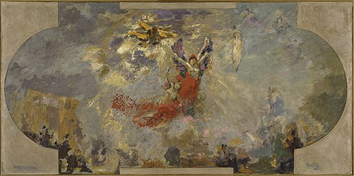 Esquisse pour le Petit Palais, galerie sud : Apothéose (plafond central), 1909, Alfred Philippe Roll