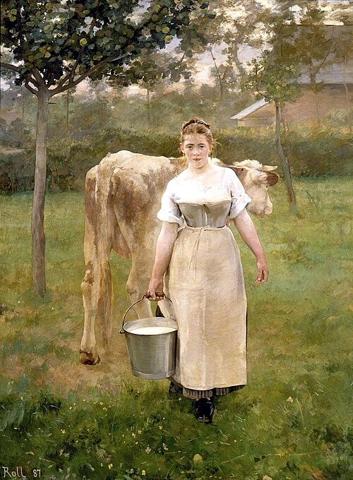 Manda Lamétrie, fermière, 1887, Alfred Philippe Roll