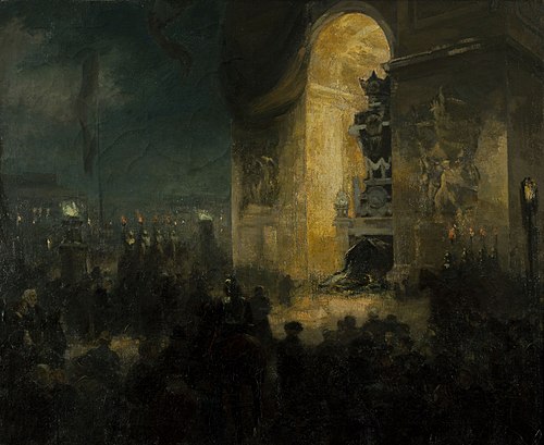 La veillée sous l'Arc de triomphe, 1903, Alfred Philippe Roll