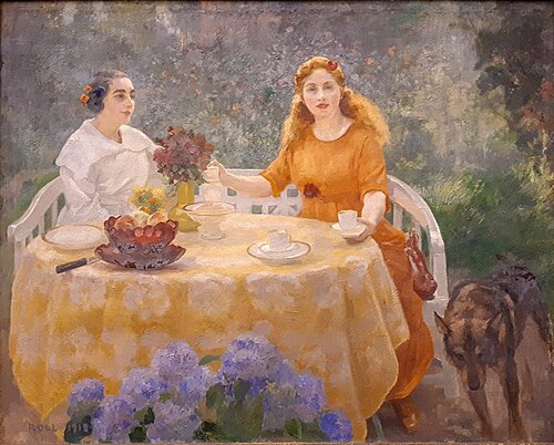 La Tasse de thé, 1918, Alfred Philippe Roll