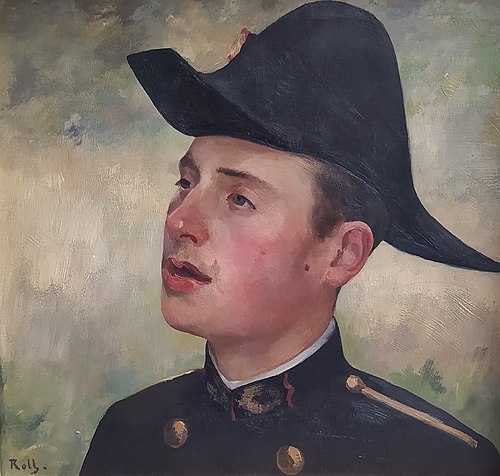 Polytechnicien, Étude de tête d’André Manaut, 1890, Alfred Philippe Roll