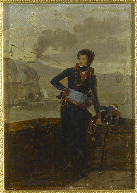 Victor Léopold Berthier (1770-1807), général de division, devant la baie de Naples, 1799, Louis Gauffier