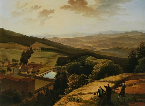 La Vallée de l'Arno vue depuis le Paradisino de Vallombrosa, 1797, Louis Gauffier