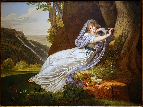 Portrait of a Lady Seated in a Landscape, 1794, Louis Gauffier