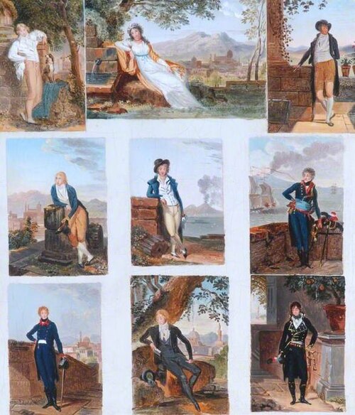 Nine Sample Portraits, 1801, Louis Gauffier
