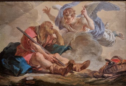 Élie et l'Ange, , Louis Jean-Jacques Durameau