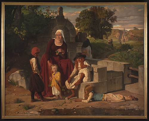 À la fontaine, 1859, Louis Matout
