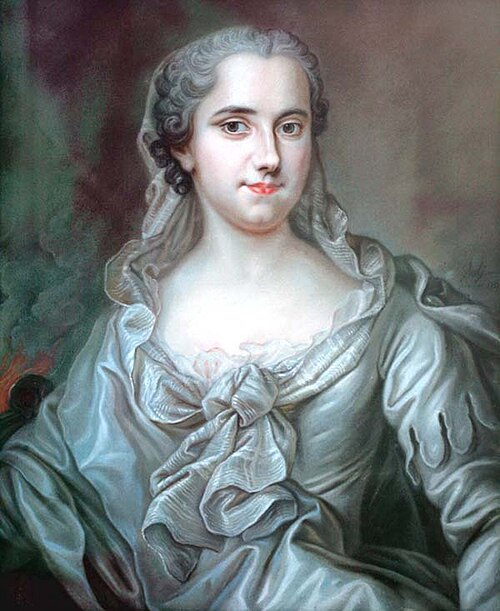 Portrait d'Angélique-Louise La Rochefoucauld, vicomtesse de Vence (1733-1794) en Vestale, 1751, Louis René Vialy