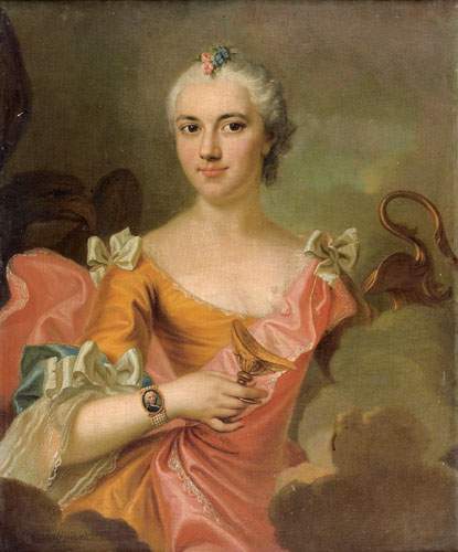 Portrait de femme en Hébé, 1753, Louis René Vialy