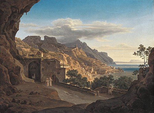 Blick auf Amalfi, 1829, Ernst Fries