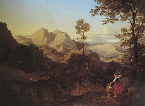 Römische Gebirgslandschaft (bei Olevano), 1828, Ernst Fries