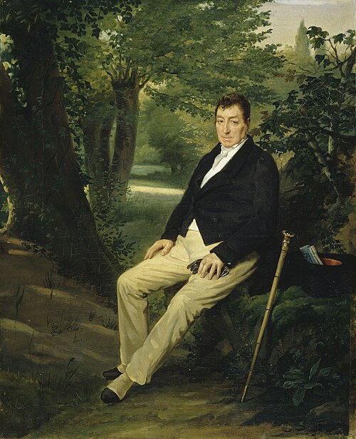Portrait du général de Lafayette dans le parc du château de La Grange-Bléneau, 1830, Louise-Adéone Drölling