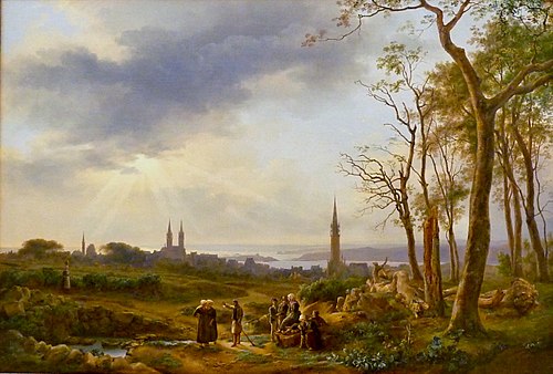 Vue de Saint-Pol-de-Léon, 1837, Louise-Joséphine Sarazin de Be
