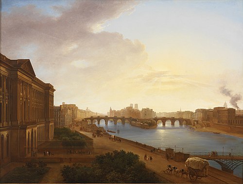 Vue de Paris prise depuis la galerie d’Apollon, 1835, Louise-Joséphine Sarazin de Be