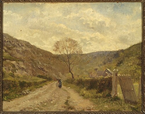 Landweg in Frans berggebied., 1874, Thomas Couture