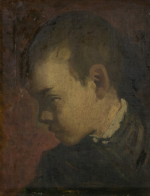 Head of a youth, 1855, Thomas Couture