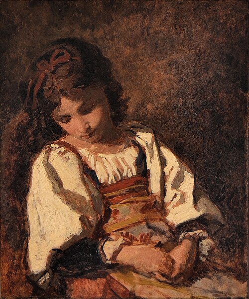 Jeune fille endormie, 1850, Thomas Couture