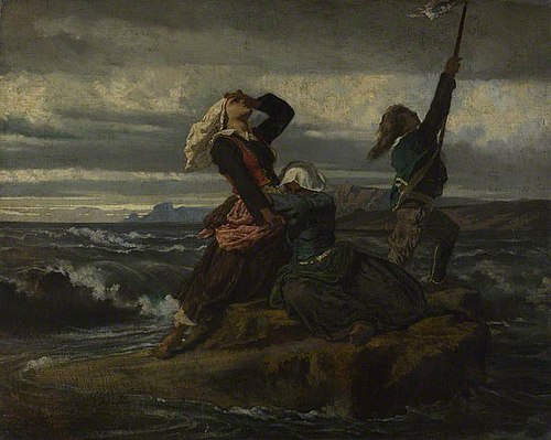 Caught by the Tide, 1875, Thomas Couture