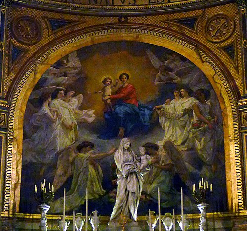 La Vierge, adorée par les anges, , Thomas Couture