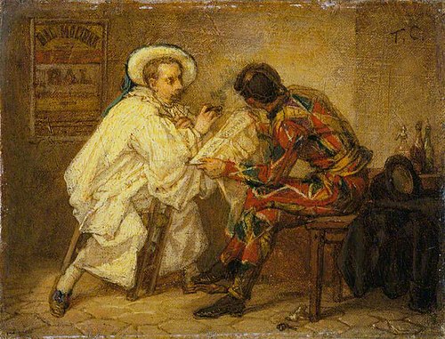 Harlequin and Pierrot, 1857, Thomas Couture