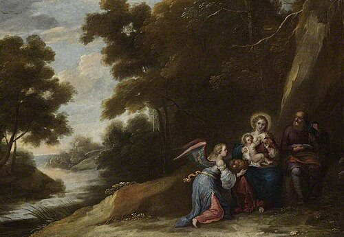 The Flight into Egypt, , Luciano Borzone