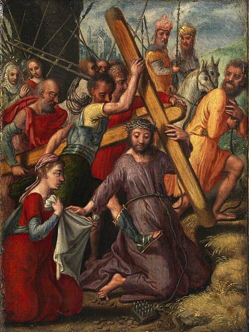 Christ Bearing the Cross (recto), 1530, Pieter Aertsen