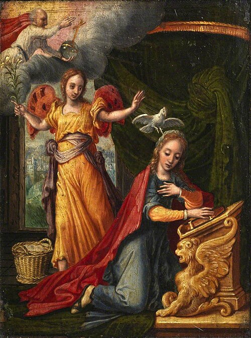 Annunciation (verso), 1530, Pieter Aertsen