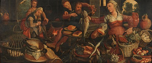 Kitchen scene, 1560, Pieter Aertsen