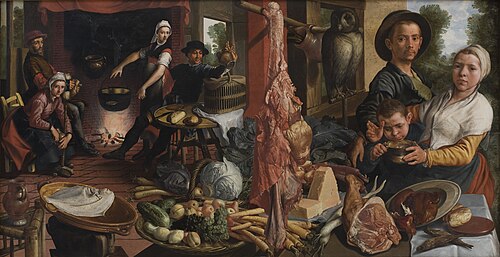 The Fat Kitchen. An Allegory, 1570, Pieter Aertsen
