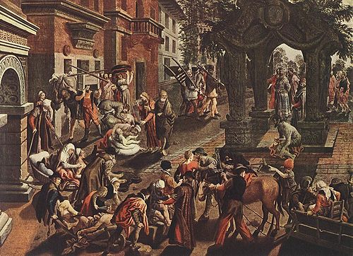 Apostles Peter and John Healing the Sick, 1575, Pieter Aertsen