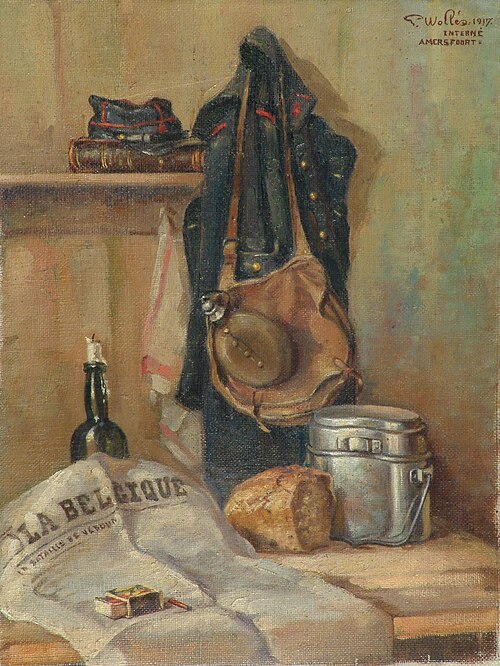 Interné Amersfoort, 1917, Lucien Wollès