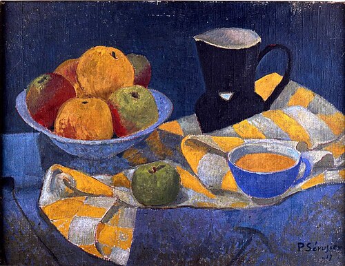 Pommes sur fond bleu, 1917, Paul Sérusier
