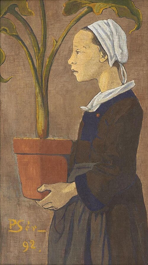 Jeune Bretonne au pot d'arum, 1892, Paul Sérusier