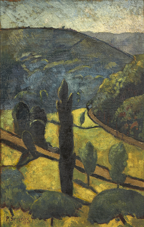 Paysage aux arbres noirs, 1906, Paul Sérusier