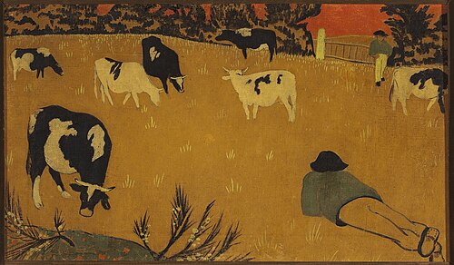 Les deux vachers dans la prairie., 1894, Paul Sérusier